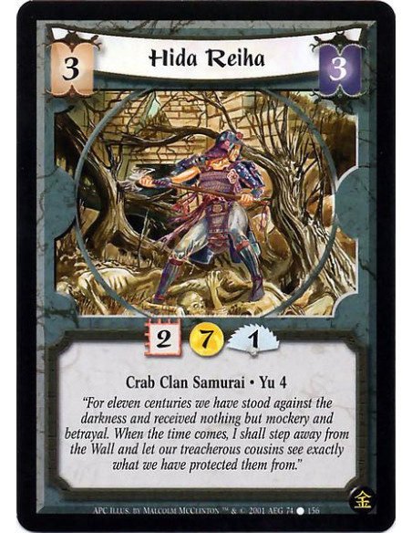 Hida Reiha (Español)  - Crab Clan Samurai. Yu 4
