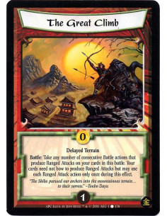 The Great Climb - Delayed Terrain Battle : Take any number of consecutive Battle actions that produce Ranged Attacks on your ca
