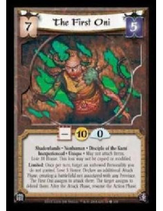 The First Oni Inexp (Spanish)  - Shadowlands · Nonhuman · Disciple of the Kami · Inexperienced · Unique · May not attach Items.