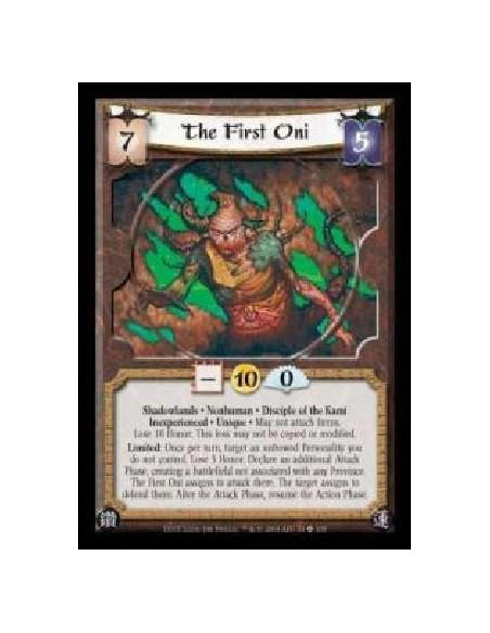 The First Oni Inexp (Español)  - Shadowlands · Nonhuman · Disciple of the Kami · Inexperienced · Unique · May not attach Items. 