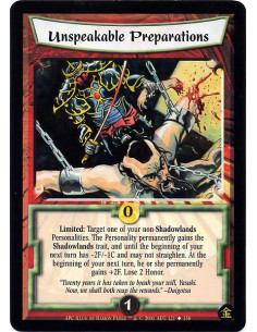 Unspeakable Preparations - Limited : Target one of your non-Shadowlands personalities. The Personality permanently gains the Sh