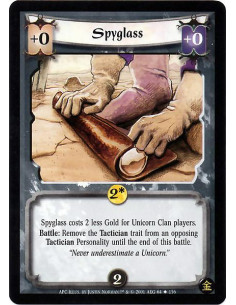 Spyglass - Spyglass costs 2 less gold for Unicorn Clan players. Battle : Remove the Tactician trait from an opposing Tactician