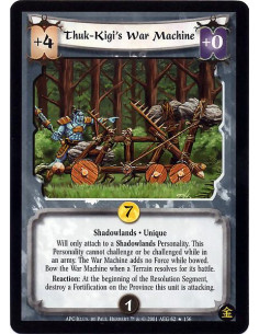 Thuk-Kigi's War Machine  - Unique. Shadowlands Will only attach to a Shadowlands Personality. This Personality cannot challenge