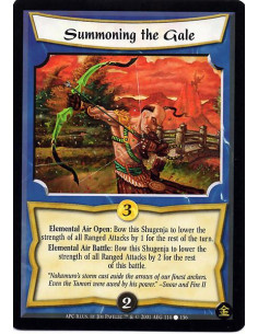 Summoning the Gale - Elemental Air Open: Bow this Shugenja to lower the strength of all Ranged Attacks by 1 for the rest of the