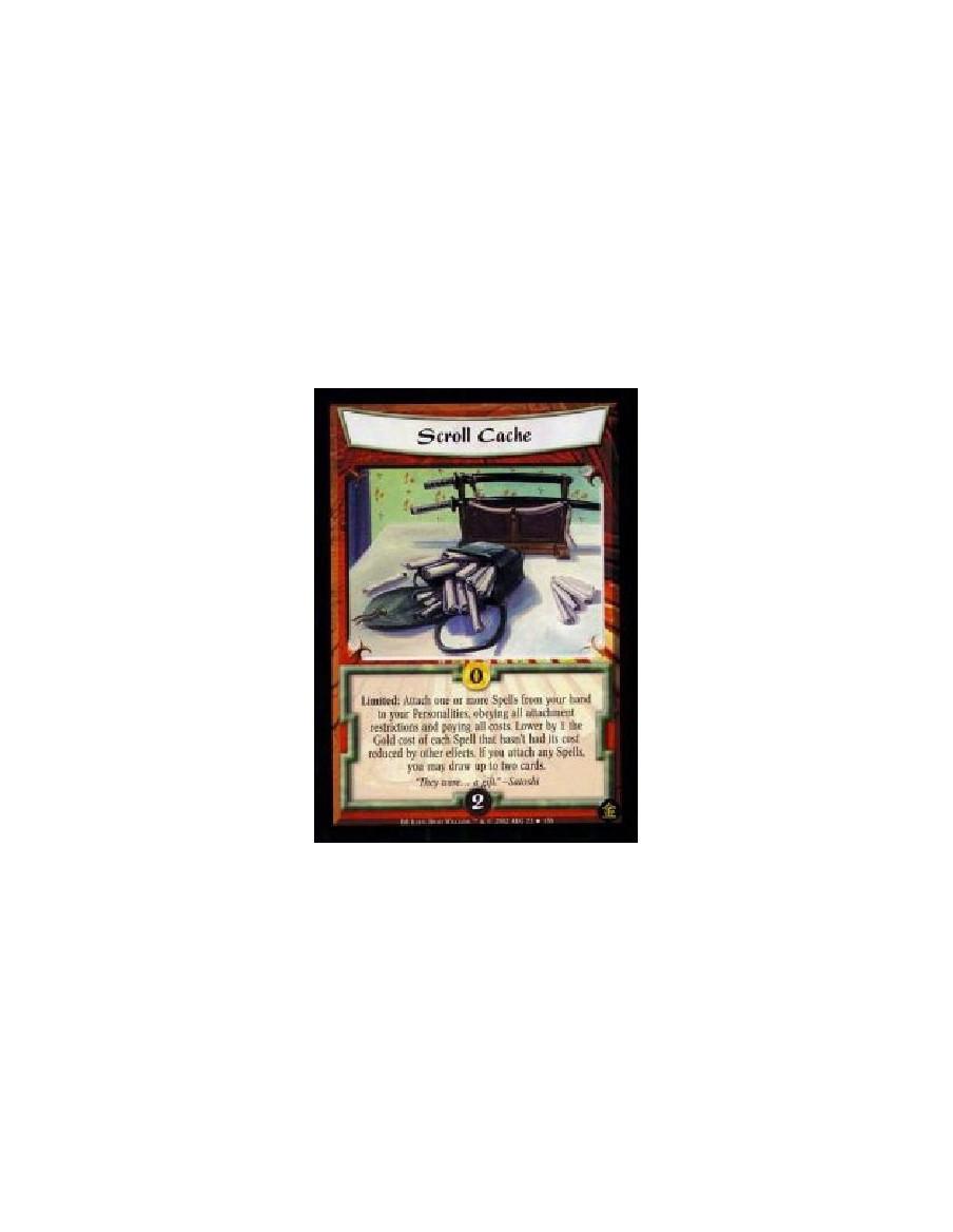 Scroll Cache (Francés)  - Limited: Attach one or more Spells from your hand to your Personalities, obeying all restrictions and 