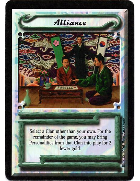 Alliance  - Select a faction other than your own. For the rest of the game, you can bring personalities of that faction into pla
