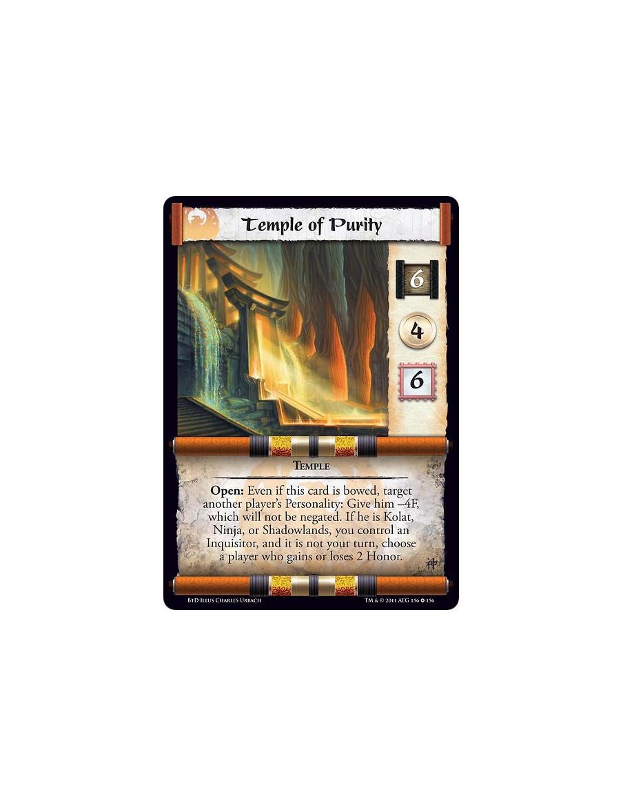 Temple of Purity  - TempleOpen: Even if this card is bowed, target another player’s Personality: Give him –4F, which will not be