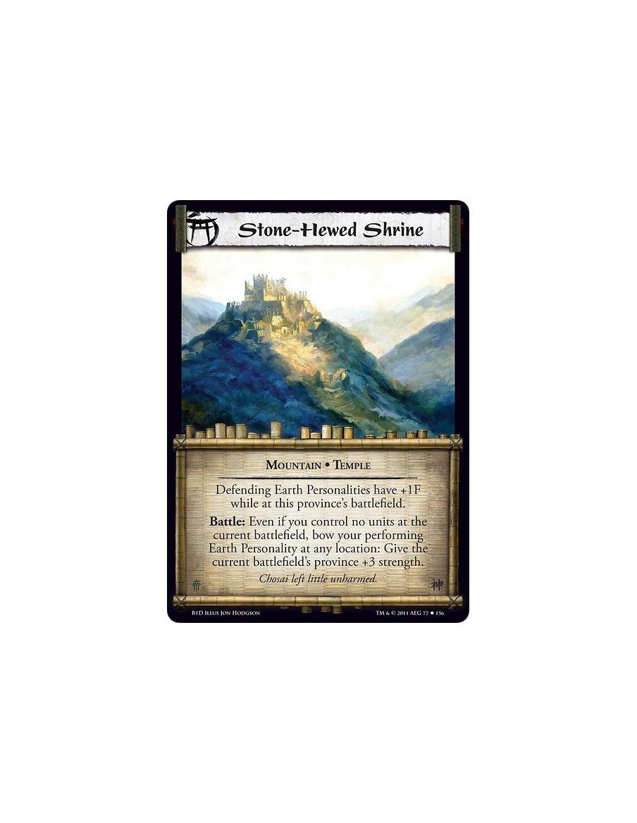 Stone-Hewed Shrine  - Mountain • TempleDefending Earth Personalities have +1F while at this province’s battlefield. Battle: Even