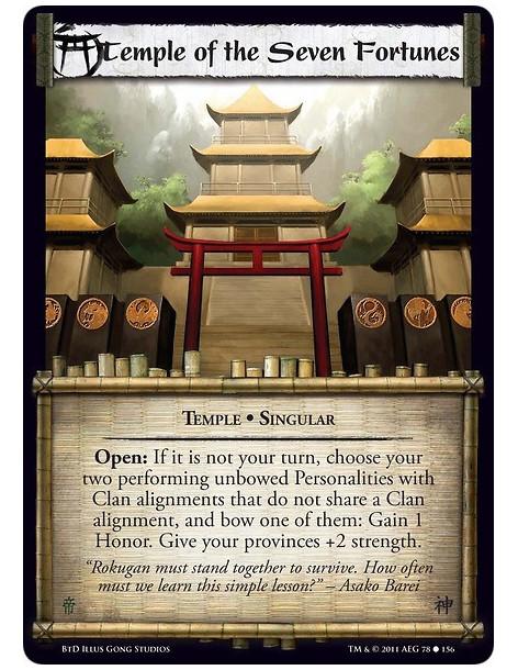 Temple of the Seven Fortunes  - Temple • SingularOpen: If it is not your turn, choose your two unbowed performing Personalities