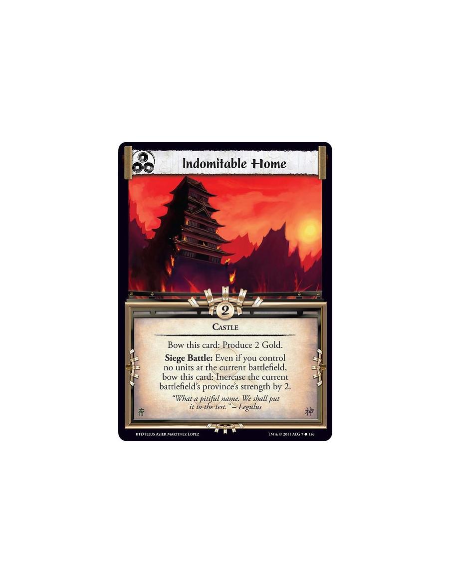 Indomitable Home (Español)  - CastleBow this card: Produce 2 Gold. Siege Battle: Even if you control no units at the current bat