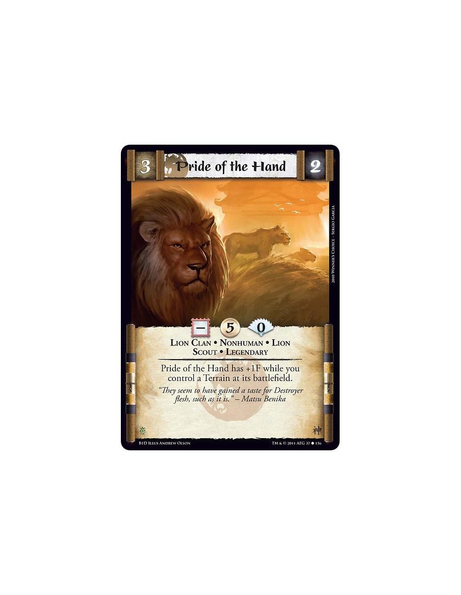 Pride of the Hand (Español)  - Lion Clan • Nonhuman • Lion • Scout • LegendaryPride of the Hand has +1F while you control a Terr
