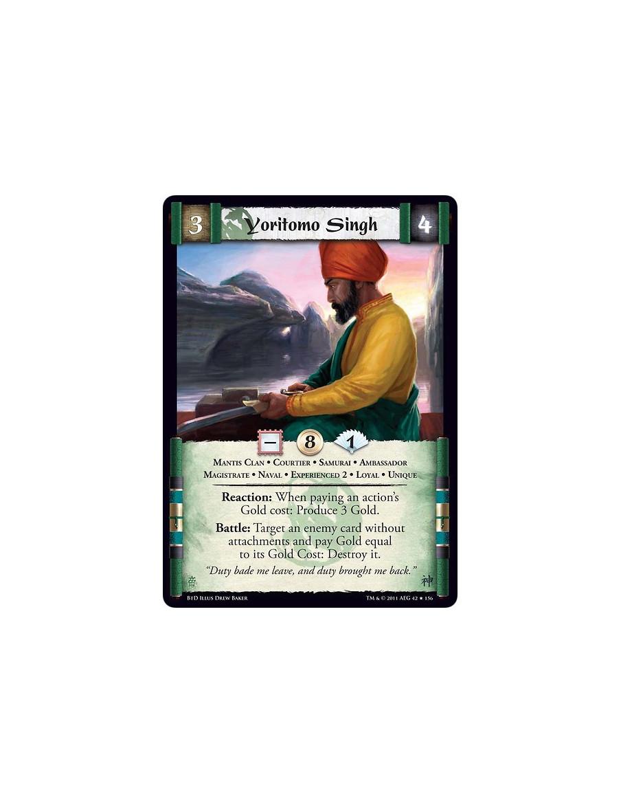 Yoritomo Singh Exp2  - Mantis Clan • Courtier • Samurai • Ambassador • Magistrate • Naval • Experienced 2 • Loyal • UniqueReacti
