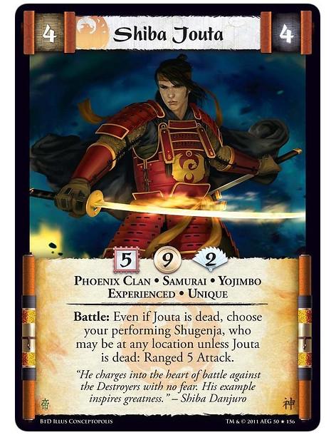 Shiba Jouta Exp (Spanish)  - Phoenix Clan • Samurai • Yojimbo • Experienced • UniqueBattle: Even if Jouta is dead, choose your p