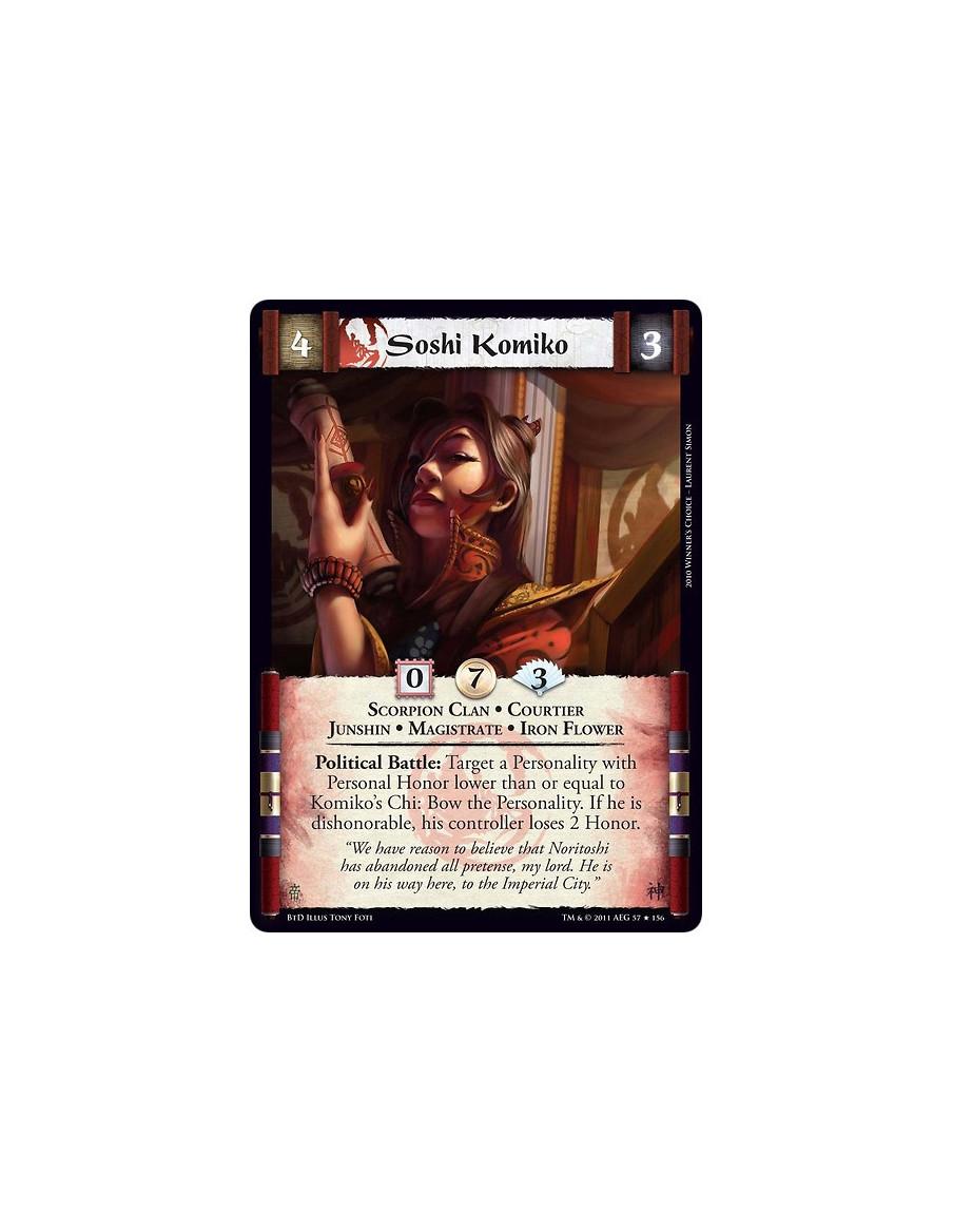 Soshi Komiko (Español)  - Scorpion Clan • Courtier • Junshin • Magistrate • Iron FlowerPolitical Battle: Target a Personality wi