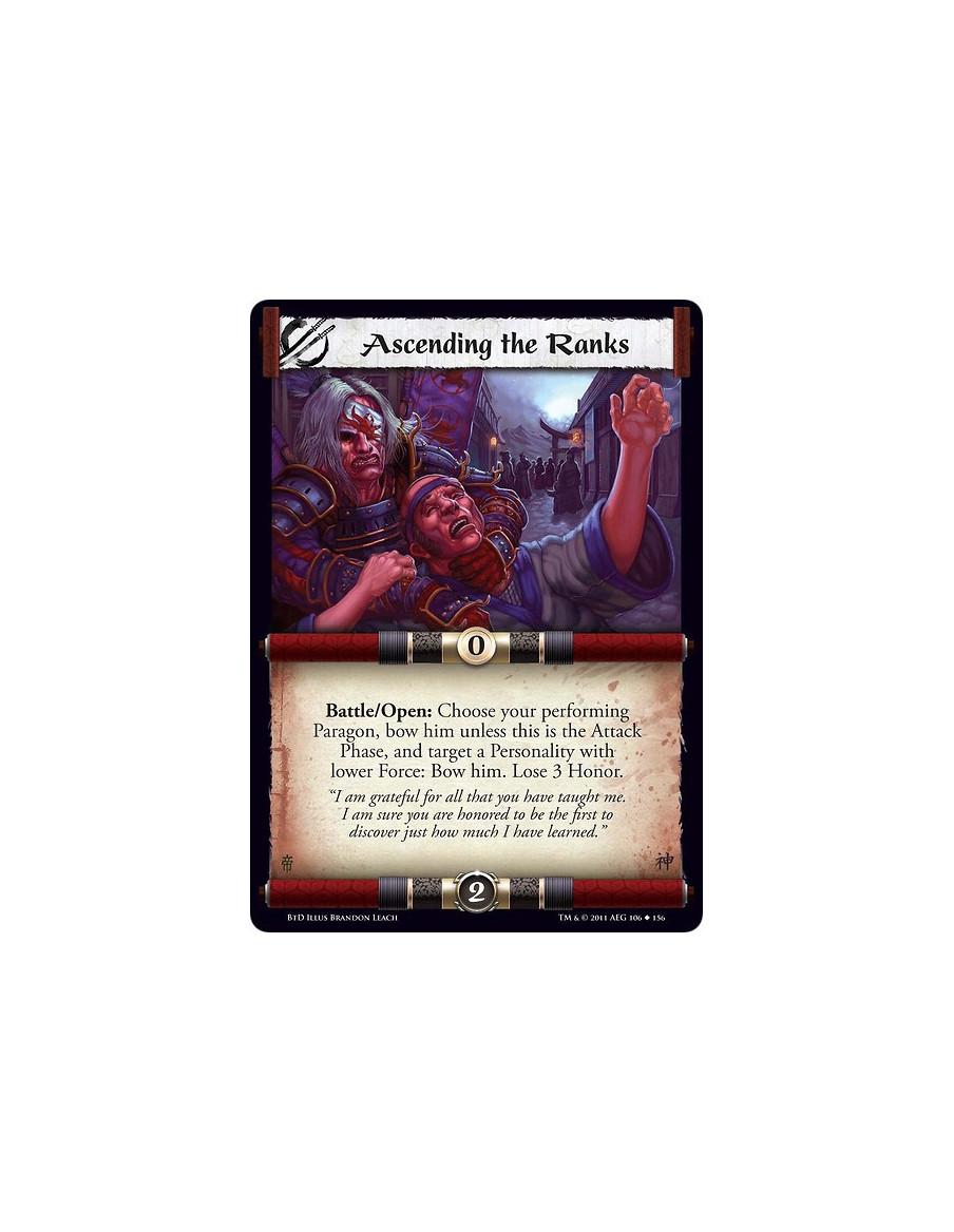 Ascending the Ranks  - Battle/Open: Choose your performing Paragon, bow him unless this is the Attack Phase, and target a Person
