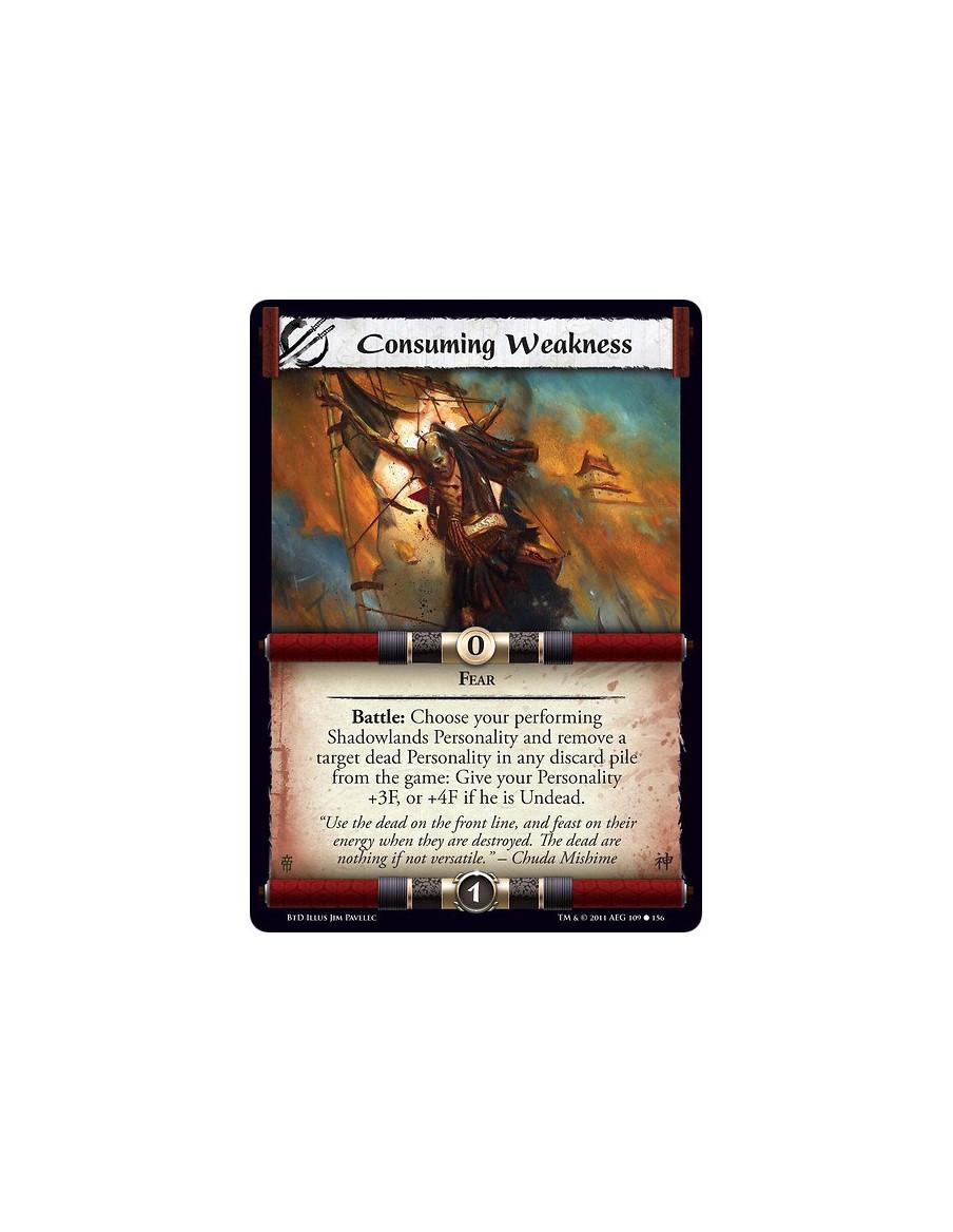 Consuming Weakness (Español)  - FearBattle: Choose your performing Shadowlands Personality and remove a target dead Personality 