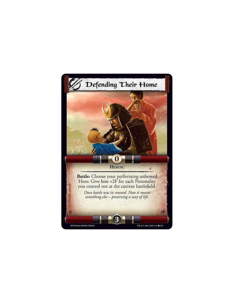 Defending Their Home  - HeroicBattle: Choose your performing unbowed Hero: Give him +2F for each Personality you control not at 