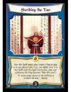 Scribing the Tao  - After this Spell enters play, target a Ring in play or in any discard pile. Copy one ability from it to this