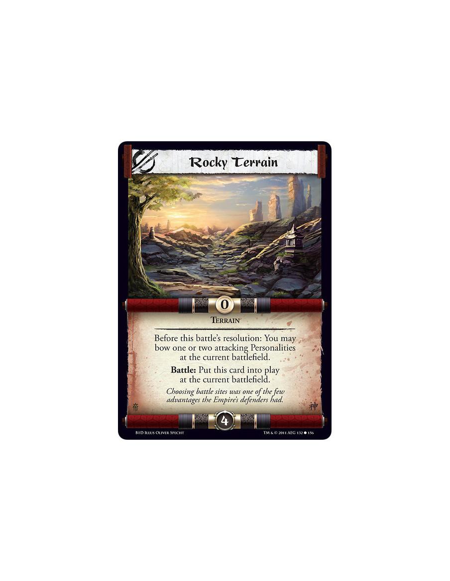 Rocky Terrain  - TerrainBefore this battle’s resolution: You may bow one or two attacking Personalities at the current battlefie