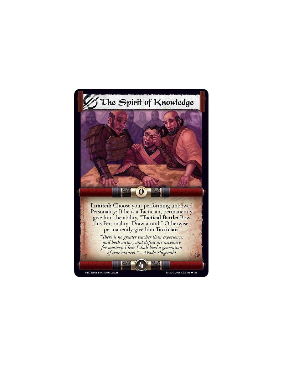 The Spirit of Knowledge (Spanish)  - Limited: Choose your performing unbowed Personality: If he is a Tactician, permanently give