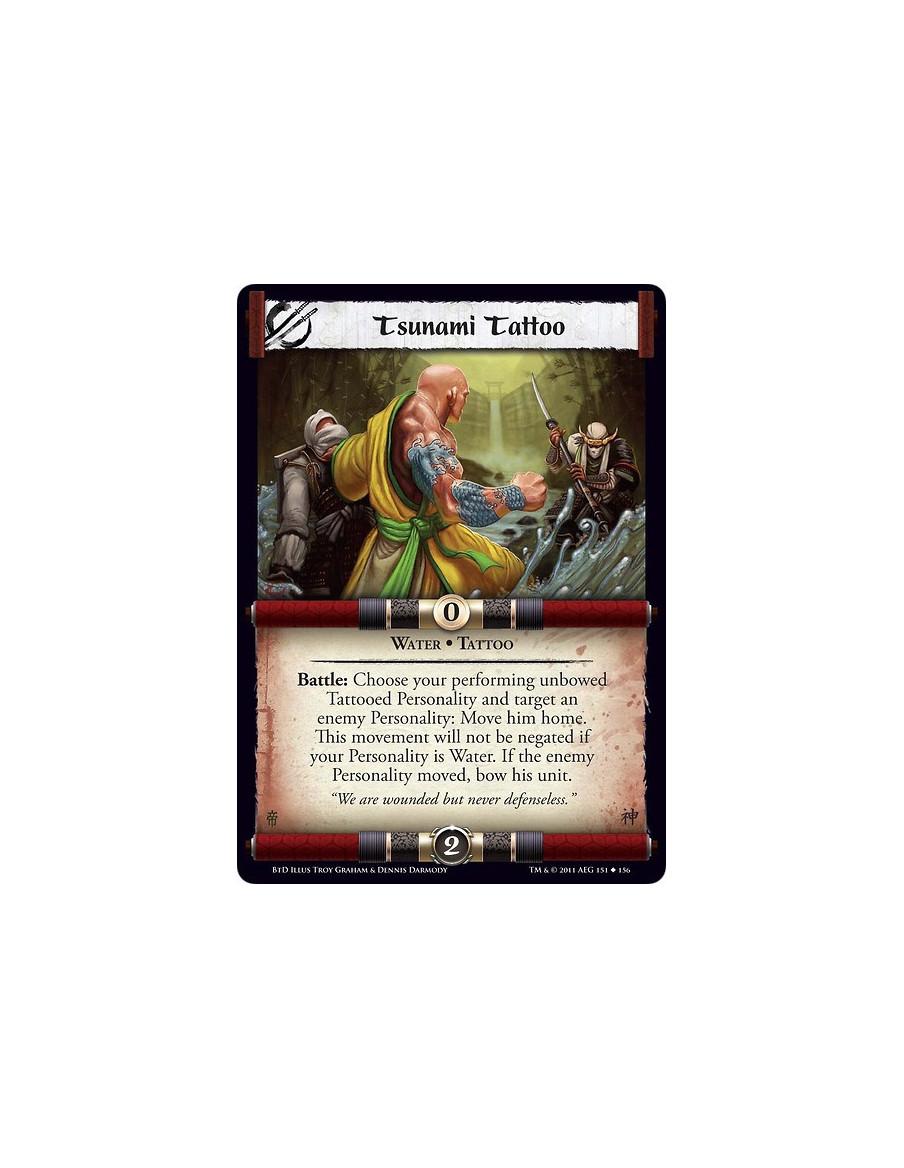 Tsunami Tattoo  - Water • TattooBattle: Choose your performing unbowed Tattooed Personality and target an enemy Personality: Mov
