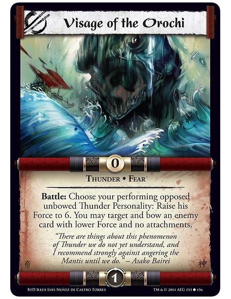 Visage of the Orochi (Spanish)  - Thunder • FearBattle: Choose your performing opposed unbowed Thunder Personality: Raise his Fo
