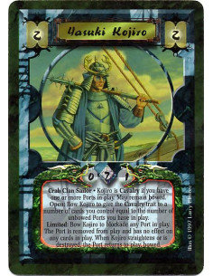 Yasuki Kojiro  - Crab Clan Sailor Kojiro is Cavalry if you have one or more Ports in play. May remain bowed. Open: Bow Kojiro to