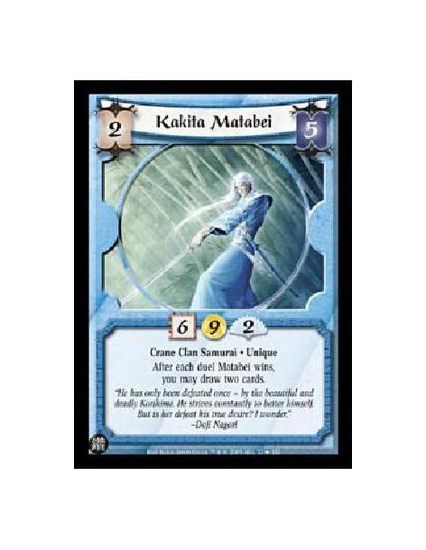 Kakita Matabei FOIL (Alemán)  - Crane Clan Samurai · Unique After each duel Matabei wins, you may draw two cards.