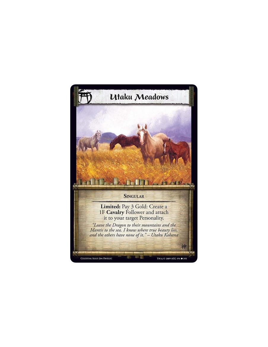 Utaku Meadows (Español)  - Singular Limited: Pay 3 Gold: Create a 1F CavalryFollower and attach to your target Personality.