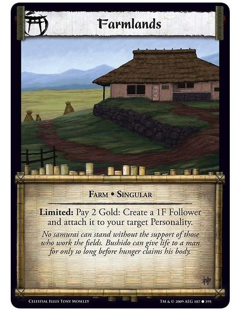 Farmlands (Español)  - Farm • Singular Limited: Pay 2 Gold: Create a 1F Follower and attach to your target personality.