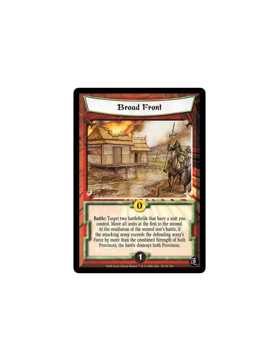 Broad Front FOIL (Español)  - Battle: Target two battlefields that have a unit you control. Move all units at the first to the s