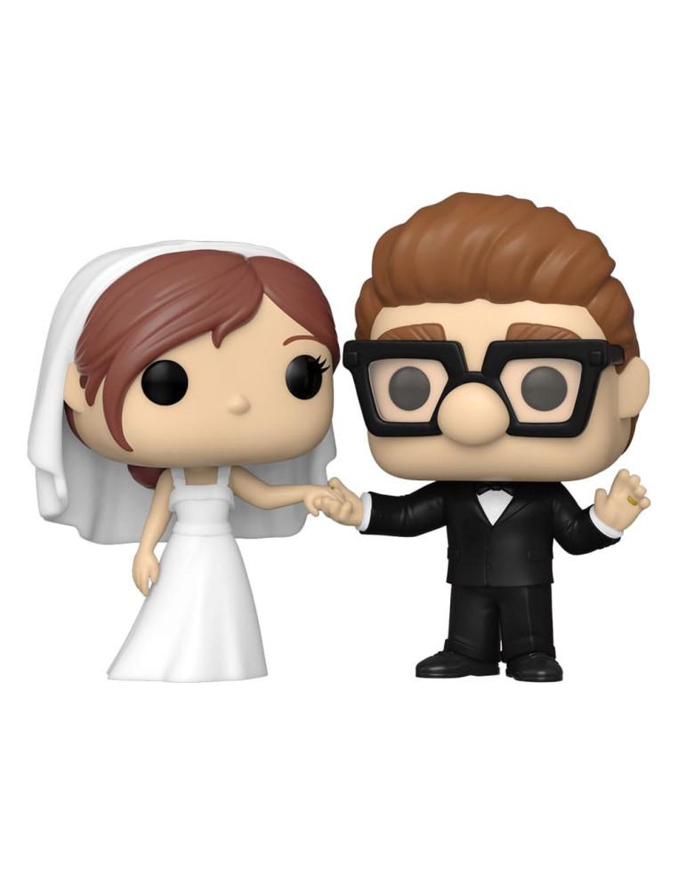 Funko Pop Pack Ellie y Carl Wedding. Up Disney  - Figuras de la línea `POP! Vinyl´, tamaño aprox. 9 cm. Vienen en una caja con v