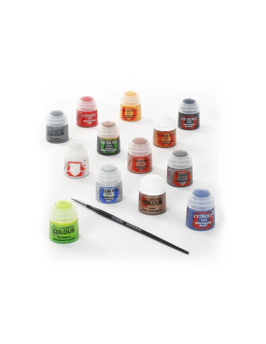 Pack pintura antigua + 1 gratis. Citadel, Vallejo, pincel  - 