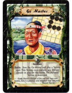 Go Master  - RetainerBattle: Any number of times per turn, bow this card: Put a Terrain into play from your hand. If it entered