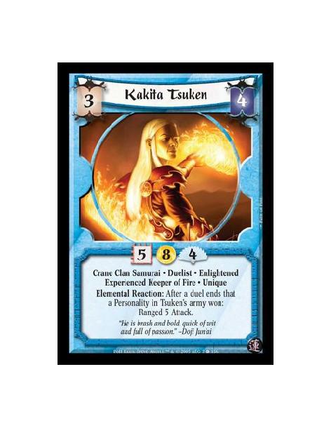 Kakita Tsuken Exp (Spanish, Signed by Steve Argyle)  - Crane Clan Samurai · Duelist · Enlightened · Experienced Keeper of Fire ·