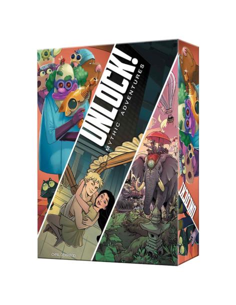 Unlock! Mythic Adventures  - Un juego de cartas cooperativo inspirado en un Escape Room. ¡Tres Aventuras Espeluznantes! En las g