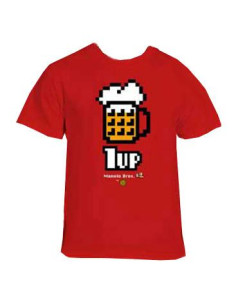 Camiseta 1UP Cerveza (Azul, Roja)  -  2