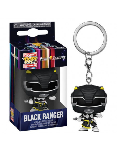 Keychan Pop Black Ranger. Power Ranger 30th