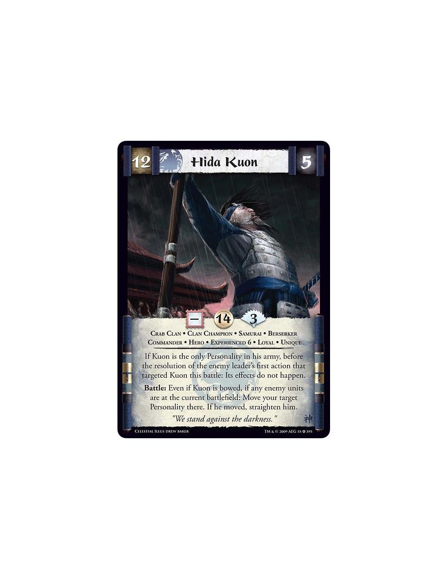 Hida Kuon Exp6 (Español)  - Crab Clan • Clan Champion • Samurai • Berserker •  Commander • Hero • Experienced 6 • Loyal • Unique