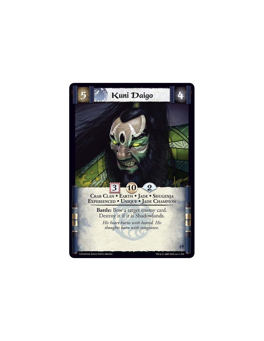 Kuni Daigo Exp (Español)  - Crab Clan • Earth • Jade • Shugenja • Experienced • Unique • Jade Champion Battle: Bow a target enem