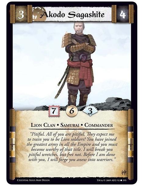 Akodo Sagashite (Español)  - Lion Clan • Samurai • Commander
