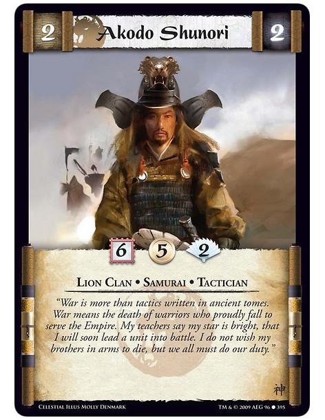 Akodo Shunori (Español)  - Lion Clan • Samurai • Tactician
