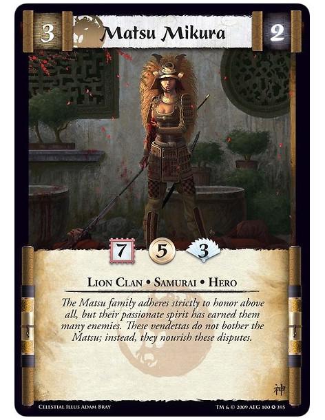 Matsu Mikura  - Lion Clan • Samurai • Hero