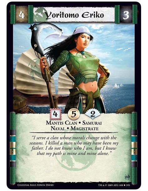 Yoritomo Eriko (Español)  - Mantis Clan • Samurai  • Naval • Magistrate