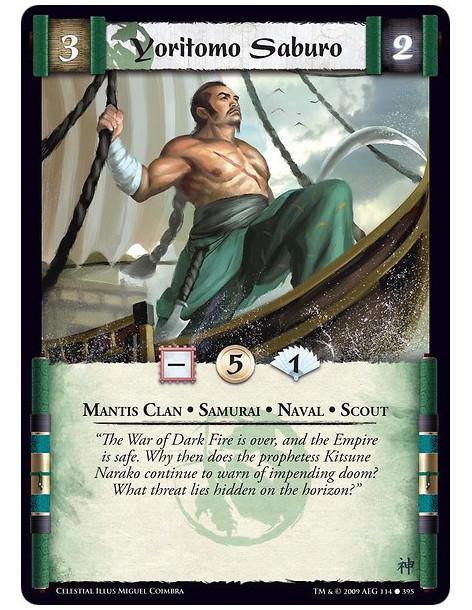 Yoritomo Saburo (Spanish)  - Mantis Clan • Samurai • Naval • Scout