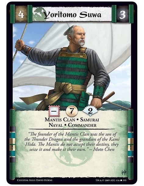 Yoritomo Suwa (Español)  - Mantis Clan • Samurai  • Naval • Commander