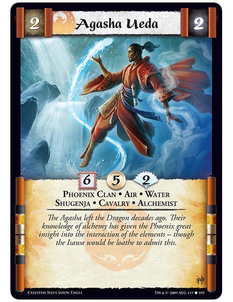 Agasha Ueda (MRP Cost 5)  - Phoenix Clan • Air • Water • Shugenja • Cavalry • Alch emist