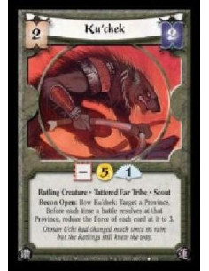 Ku'chek  - Ratling Creature · Tattered Ear Tribe · Scout. Recon Open: Bow Ku'chek: Target a Province. Before each time a battle