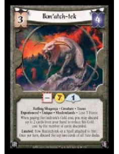 Ikm'atch-tek Exp  - Ratling Shugenja · Creature · Tsuno · Experienced · Unique · Shadowlands · Lose 3 Honor. When paying Ikm'atc
