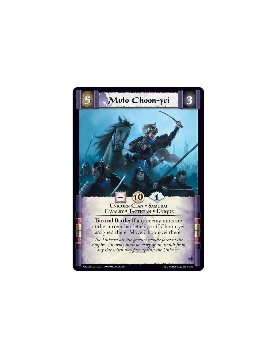 Moto Choon-yei (Español)  - Unicorn Clan • Samurai  • Cavalry • Tactician • Unique Tactical Battle: If any enemy units are at th
